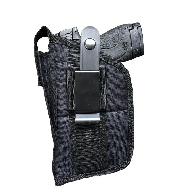 Nylon Belt or Clip on Gun Holster Fits Walther P-22 with 5" Barrel with Laser