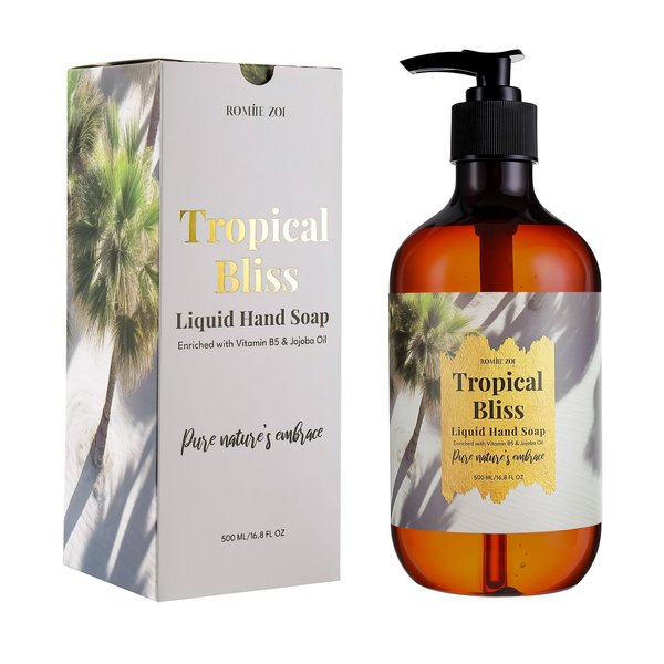 ROMIIE ZOI South Beach Tropical Bliss Liquid Hand Soap - Isle Embrace Aroma, 500ml (16.8 fl oz)