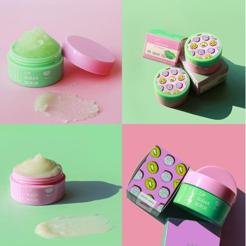 Generic May Island Lip Care Kit - Lip Mask & Lip Sugar Scrub Set - Overnight Lip Treatment Sleeping Mask & Lip Exfoliator Scrub - Lip Therapy Set of 2