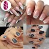 TailaiMei 1752 Pieces 3 Designs French Manicure Nail Art Stickers, Self-Adhesive Nail Tips Guides for DIY Decoration Stencil Tools (36 Sheets)