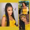 Black Pre stretched Braiding Hair, 26 Inches Kanekalon Box Braids Hair Extensions, 3 Packs Yaki Texture Braiding Hair Pre stretched