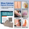 Ceeport Ag Silver Calcium Alginate Wound Dressing Pads 3'' x 3'' (Pack of 10), Soft Highly Absorbent Silver Wound Dressing, Non-Adhesive Dressing for Wound Care, Painless Removal Gauze Pads for Wounds