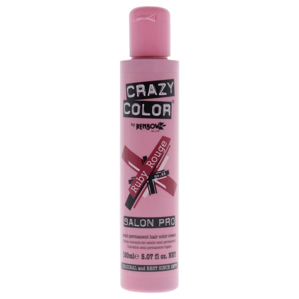 Crazy Color Crazy Color Salon Pro Semi Permanent Hair Color - 66 Ruby Rouge Hair Color Women 5.07 oz