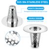 Mestream 2PCS Bathroom Sink Drain Strainers, 1" Small Conical Premium Stainless Steel Porous Hair Catcher, Drainer Filter, Fit for 1.20"-1.60", Depth Than 1.60" Drain Hole