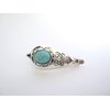 Generic Small turquoise blue stone and metal tribal alligator hair clip fine thin hair