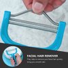 Spring Epilator Facial Hair Remover Hair Removal Spring Upper Lip Chin Cheeks Neck Stainless Steel Hair Threader 2pcs/ Set Blue