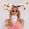GXSOVSO Ice Cream Bar Banner, Summer Ice Cream Party Decor, NO-DIY Ice Cream Garland, Ice Cream Party Decorations, Ice Cream Decor for Kids