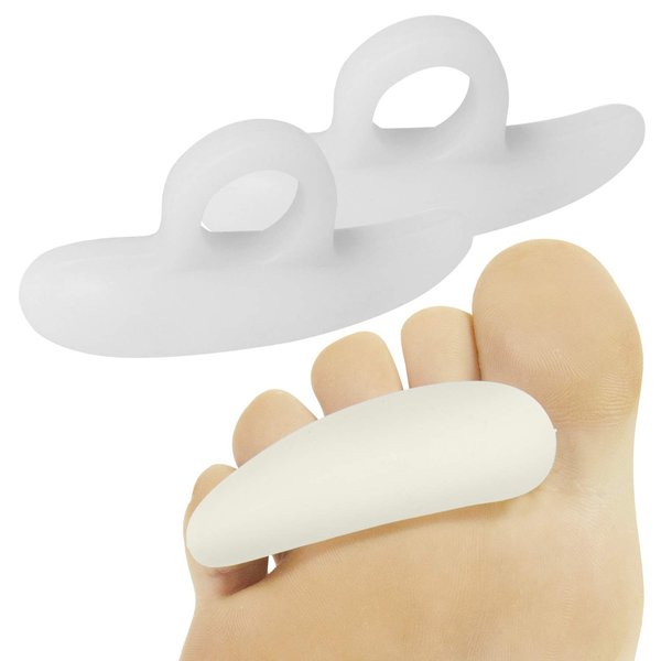VIVEsole Hammer Toe Crest Cushion & Buttress Pad - Reduces Pressure from Calluses & Hammer Toes (Pair) - For Left & Right Feet - Toe Separator Corrector for Curled, Crooked, Curved, Overlapping Toes