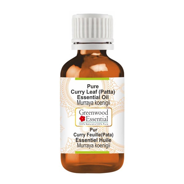 Greenwood Essential Pure Curry Leaf (Patta) Essential Oil (Murraya koenigii) Steam Distilled 10ml (0.33 oz)