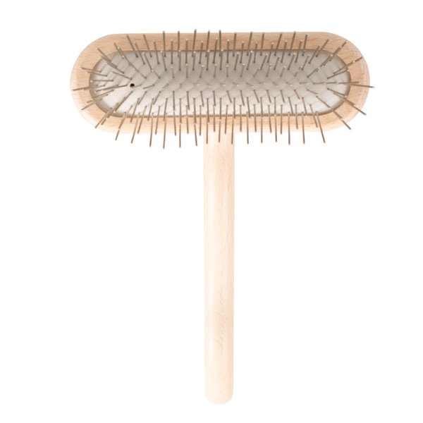 Chris Christensen Original Series 27 mm T-Brush - Dog & Cat Grooming Brush, Groom Like a Professional, Stainless Steel Pins, Lightweight Beech Wood Body, Ground and Polished Tips