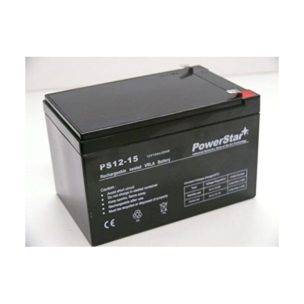 PowerStar PS12-15-35 12V 15Ah Sealed Lead Acid Battery for Ezip E Zip Scooter 400 500 650 750 900