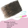 Long New Goddess Locs Crochet Hair 30inch Ombre Blonde River Locs Crochet Hair Curly Faux Locs Wavy Crochet Hair with Curly in Middle and Ends Synthetic Hair Extensions (30" 6 Packs #T27)