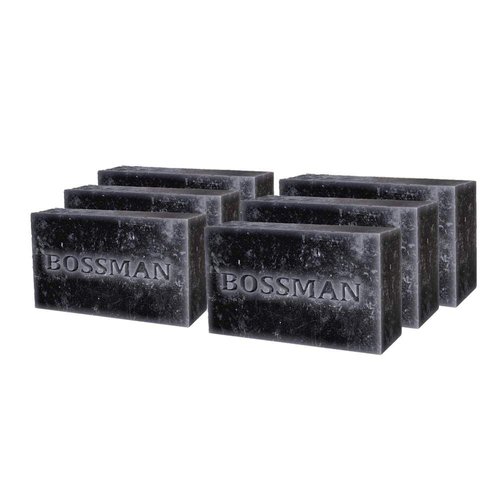 6 Pack Bossman Mens Bar Soap 4-in-1 Natural Organic Beard Wash, Shampoo, Body Wash, Shaving and Bath Soap - Essential Beard Care, Scent- Eucalyptus and Tea Tree