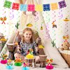 49 PCS Cinco De Mayo Party Decorations, Fiesta Party Decorations Fiesta Banner Hanging Swirls Honeycomb Table Centerpieces Cinco De Mayo Fiesta Party Birthday Decor for Mexican Party Supplies