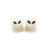 BodyJewelryOnline Unisex Organic Horn Ear Plugs, Tunnel Earrings, Piercing Stretchers, Hypoallergenic Supplies, 2G, White, Alien Face Design