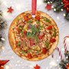 Vegan Truffle Pizza Christmas Ornaments Personalized Christmas Ornaments 2023 Funny Food Christmas Tree Ornaments Hanging Ornaments Holiday Christmas Keepsake New Year Gifts, 3 Inch