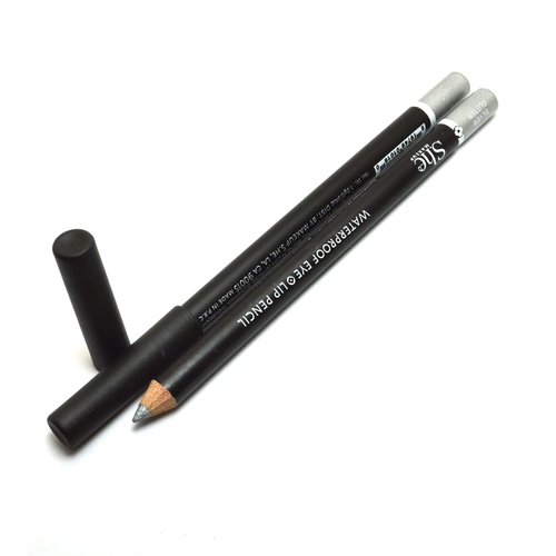 She Makeup 2pcs x WP15 SILVER GLITTER WaterProof Eye & Lip Liner Pencil Eyeliner Lipliner 0.04 oz / 1.2g + Zipper Bag