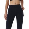 Keolorn Women's Bootleg Yoga Pants with Hidden Pockets Tummy Control Running Legging Long Bootcut(Black, Medium)