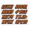 STIFFIE Techtron Rust/Black 3" Alpha-Numeric Registration Identification Numbers Stickers Decals for Boats & Personal Watercraft