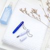 4 Pieces Travel Dental Tooth Picks Mini Metal Toothpick Holder Reusable Portable Toothpick Holder Pocket Tooth Dental Tool Set Remove Plaque Toothpicks for Teeth Cleaning with Keychain