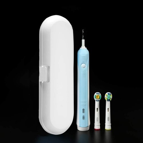 GIAVGIAV Electric Toothbrush Travel Case for 7.5Inch Handle,Toothbrush Carrying Case, Portable Brush Plastic Container Holder, Storage Box for Business Trips, Camping (White)