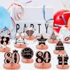 10 Pieces Rose Gold 80th Birthday Decoration 80th Birthday Centerpieces for Tables， Happy 80th Honeycomb Table Topper for Women,80th Birthday Table Sign Decor