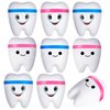 8 Pcs Tooth Stress Ball, Slow Rising Teeth Shape Stress Balls for Dental Office, Stress Ball Tooth Shaped for Kids Bulk Party Favors