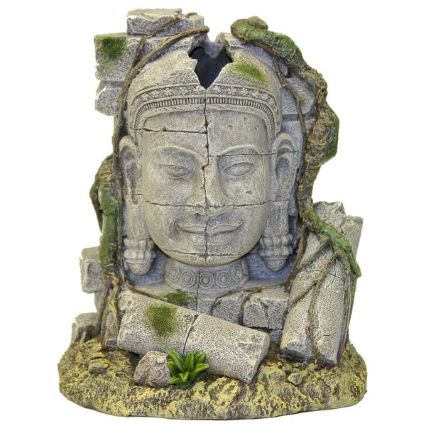Exotic Environments Ancient Stone Head Ruin Aquarium Ornament
