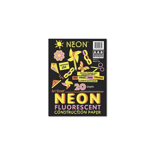 Pacon- Art Street Neon Construction Paper ,Const ,20Pk ,Flas V11H233020 (Pack Of 10