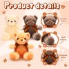 Aoriher 6 Pieces Bear Bulk Stuffed Animal Baby Shower Bear Plush Toys Soft Cute Bear Easter Graduation Gifts Sleeping and Playing Decorations(Beige, Brown, Blue, Short Plush)