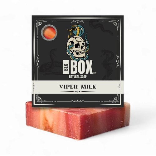 Black Box USA MADE 5oz Men's Natural Bar Soap Made from Moisturizing Natural Oils - Handmade Cold Process Soap with No Harsh Chemicals Pineapple Citrus & Floral Hints (VIPER MILK)