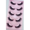 Palimainy False Eyelashes Fluffy Wispy Eyelashes Faux 3D Mink Lashes Thick Volume Long Soft Dramatic Strip Eye Lashes Pack 8 Pairs, Black