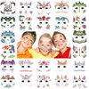 Partywind 24 Styles Face Temporary Tattoos for Kids, Dinosaur Fake Tattoo Stickers for Boys Girls Party Supplies Favors, Face Tattoos for Birthday Games, Kids Goodie Bag Stuffers