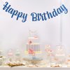 MonMon & Craft Happy Birthday Banner/Children Adults Boys Girls Birthday Party Decor/Birthday Party Decorations Blue Glitter