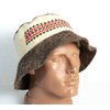 Rushnichok Sauna hat Russian banya - Sauna hat for Men - Sauna hat Wool - Sauna hat to Protect Hair - Russian banya hat - Easter Sale Red Black Embroidery Ukrainian Vyshyvanka Panama Banya Hair Care