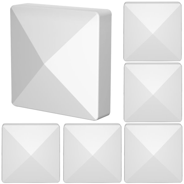 RECTOO 4x4 Post Caps, 6 Pack Fence Cap Made of Durable Plastic Protect Wooden Fence Poles, Suitable for Mailbox Lamp Post Decking Outdoor Corridors