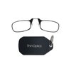 ThinOptics Keychain Case and Readers Rectangular Reading Glasses, Black, 44 mm + 2.5