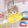 niannyyhouse 10cm~15cm Plush Doll Clothes Raincoat Dolls Dress Up Pendant (Yellow)