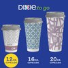 Dixie To Go Medium Paper Coffee Cups With Lids, 12 Oz, 14 Count, Disposable Cups For On-The-Go Hot Beverages