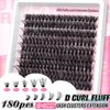 Fluffy Lash Clusters Wispy Eyelash Extension 10-18MM 180Pcs Individual Lashes Clusters Natural Eyelashes Extensions DIY at Home by Pleell