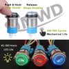 DMWD 16mm Raised Speaker Horn Momentary Push Button Switch 5/8" Mounting Hole 12V-24V LED Lighted 1NO 1NC SPDT with Pre-Wired Socket for Car Truck Boat Marine (Red)