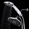 HotelSpa 30-Setting Ultra-Luxury 3 Way Rainfall Shower-Head/Handheld Shower Combo with Patented ON/OFF Pause Switch (Dual White/Chrome Finish)