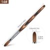 Rolabling Kolinsky Sable Acrylic Brushes Nail Art Brush Red Wooden Pen Nail Brush for Nail Art Manicure Tool for Acrylic Powder Application Nail Extension 3D Nail Carving (14#)