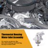 CNRAQR 12674639 Engine Coolant Thermostat Housing Assembly-Aluminum Alloy Silver Tone Car Water Outlet Assembly Compatible with Cadillac Escalade,Chevrolet Silverado,Suburban,Tahoe,and GMC Sierra 1500