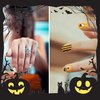 DANNEASY 24 Sheets Fall and Halloween Nail Polish Stickers Full Nail Wraps for Women Holiday Maple Leaf Nail Polish Strips Self Adhesive Fingernail Stickers with Nail File, Cuticle Stick