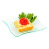 Restaurantware 3 x 3 Inch Dessert Plates 100 Small Cocktail Plates - Square Wavy Edges Seagreen Plastic Disposable Appetizer Plates Holds Sauces And Dips For Wedding Or Birthday Parties