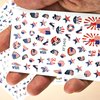 4th of July Nail Art Stickers,Independence Day Nail Stickers,3D Self-Adhesive Memorial Day Stickers for Nails Art Design,American Flag Patriotic Heart Star Decals for Fourth of July Nail Decoration…