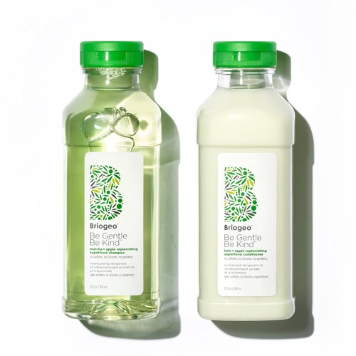Briogeo Superfoods Apple Matcha Kale Replenishing Shampoo and Conditioner Set, Replenish Dull, Dry Hair and Supports Healthy Hair and Scalp, Vegan, Phalate & Paraben-Free