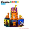 PicassoTiles 7pc Magnetic Animal Action Figure Set for Magnet Building Block Educational STEM Learning Kit Construction Toy Pretend Playset Child Brain Development HandEye Coordination Training PTA07