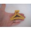 Generic Faux wood wooden geometrical triangle hair claw clip medium fine hair (Primary color: Light wood), 1 Count (Pack of 1)